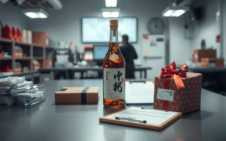 礼盒酒出厂质检场景，产品与检查清单