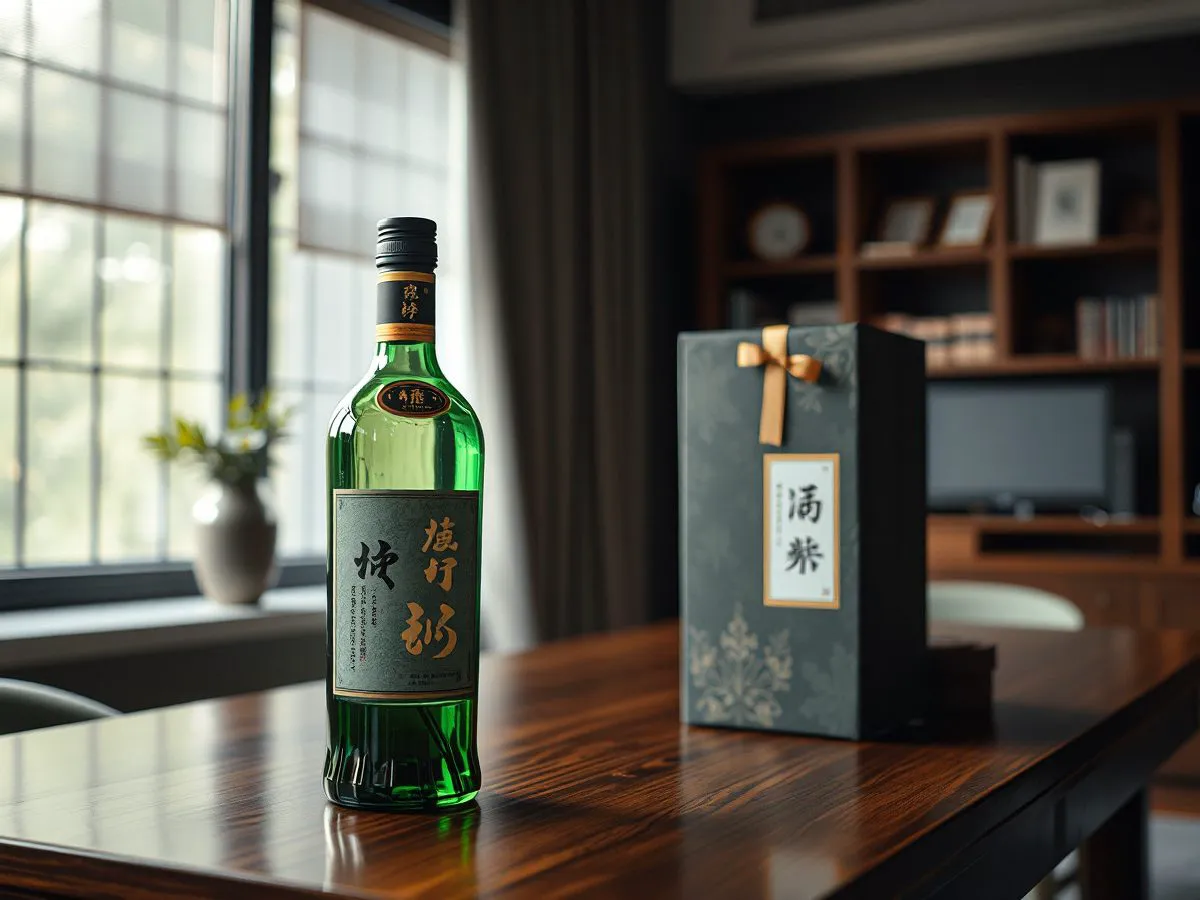 大曲酱香·年份陈酿白酒瓶与礼盒