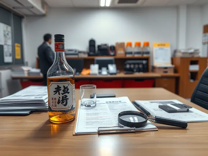 香仕奇白酒品质检验场景，质检报告与酒样