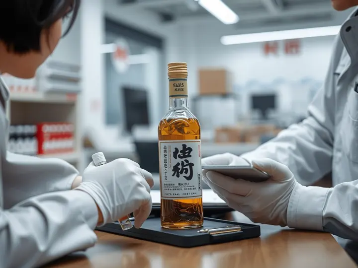 香仕奇质检人员检查白酒产品