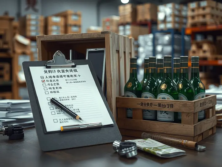 验收清单与白酒礼盒货物核对场景
