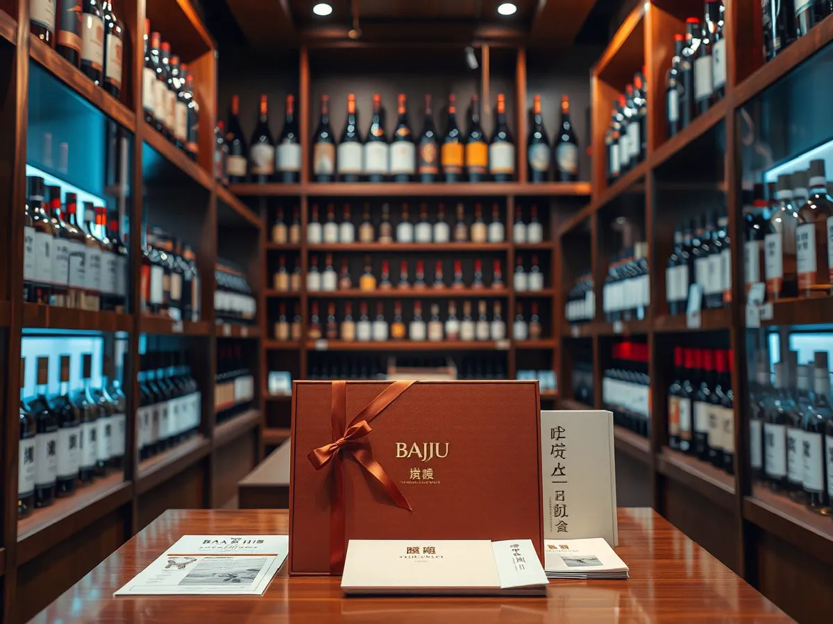 香仕奇白酒展示与礼盒定制场景